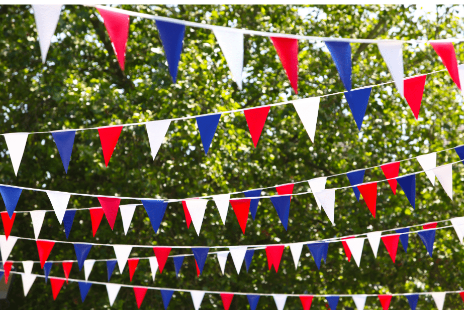 Red, White and Blue Bunting for the Queen's Jubillee