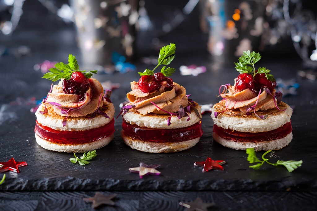 Christmas canapes at Burghley Retirement Living