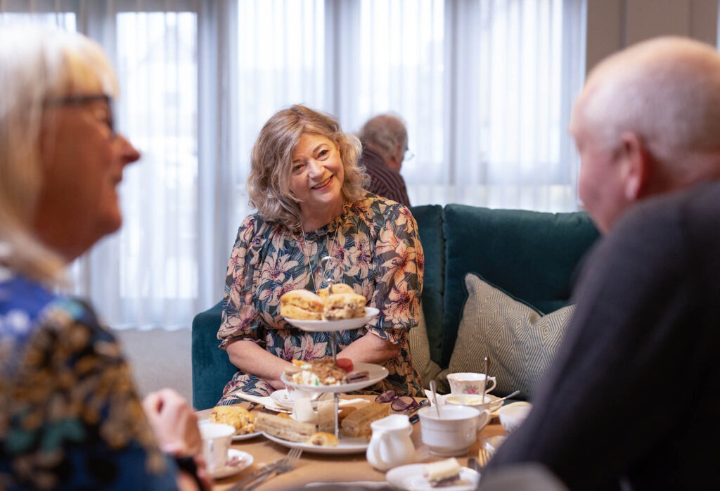 January Open House at Royles Lodge friends enjoying Afternoon Tea