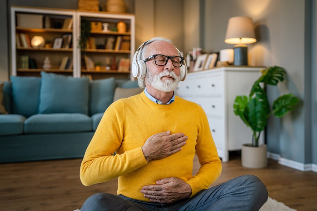 senior meditation at Burghley Retirement Living